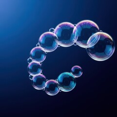 Abstract Spiraling Soap Bubbles