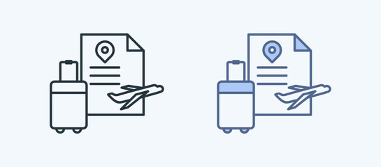 Travel Plane Icon Multiple Style