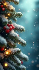 Abstract holiday christmas light panorama. Vector illustration.