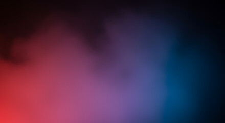 Naklejka premium The red and blue nebula: Colorful smoke background with pink and blue hues in darkness 