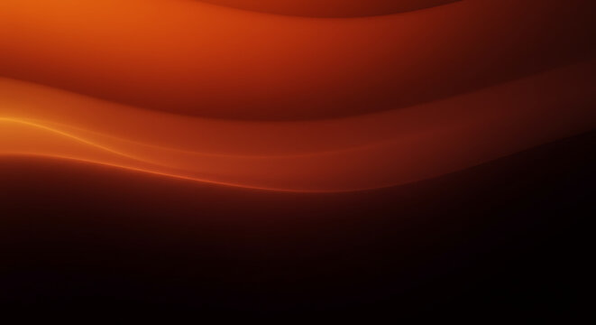 A prominence wave from above : Abstract orange wave pattern on dark background  