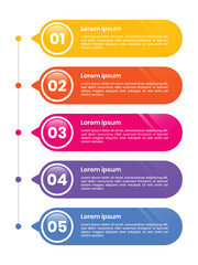 Modern Rounded Style Data Chart with Numbered List Infographic Design