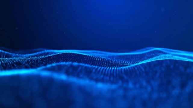 Abstract Blue Dot Wave Motion Graphic Design