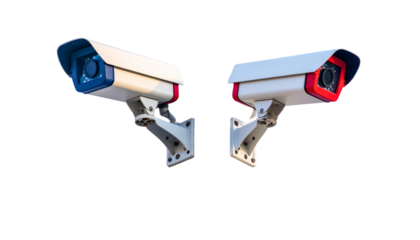 Modern Security Camera Mounted on Wall – 3D Rendered Surveillance Concept Isolated