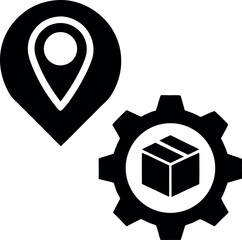 Vector set illustration of a map pin with a home symbol, a design concept for web location