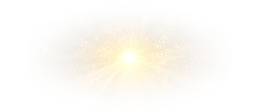 Abstract glowing background with stardust and gold particles, elegant sparkle effect for luxury festive design, fantasy illumination, or New Year card - Powered by Adobe