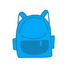 vector school bag blue color