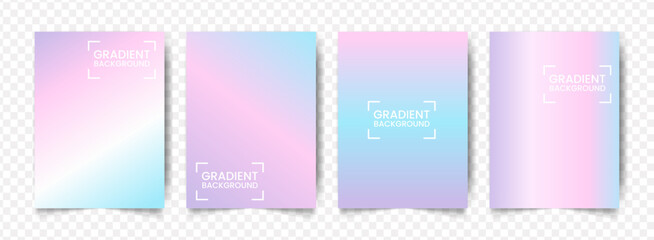 Fototapeta premium Gentle Pastel Color Gradient Backgrounds Collection for Print and Web Design
