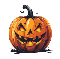 halloween pumpkin on a black