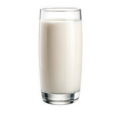 Glass of milk isolated on transparent background