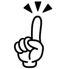 指さし　アイコン　記号　サイン タッチ　ワンポイント　手　イラスト	