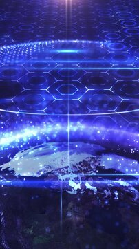 Visualization of the digital environment around the planet
