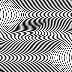 Fototapeta premium Abstract wavy lines background black and white vector illustration perfect for modern design projects and creative backgrounds