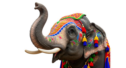 Obraz premium Decorated Elephant for Diwali Celebration