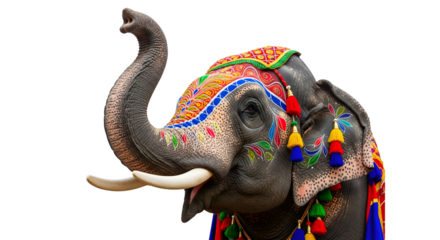 Decorated Elephant for Diwali Celebration