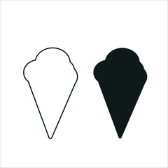 Minimal Ice Cream Duo in Monochrome Contrast