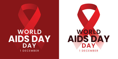 World AIDS Day background design. December 1st, World AIDS awareness and prevention. Vector illustration