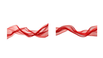 Fototapeta premium Red Fabric on transparent background png
