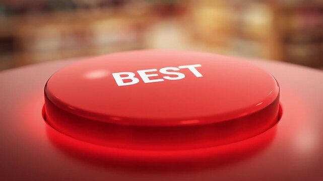 Red "BEST" Button - Choice, Selection, Decision Making, Top Quality, Excellence