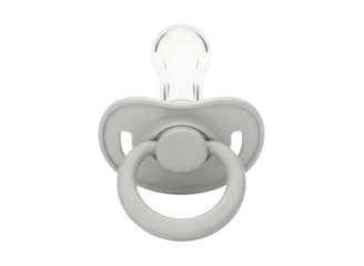 Blue and green baby pacifier isolated on transparent background