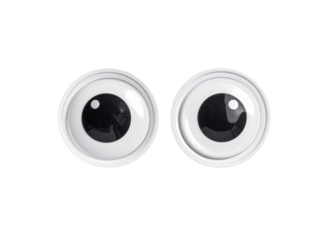 Googly Eyes Isolated on Transparent Background – Fun Cartoon Eyes Clipart PNG