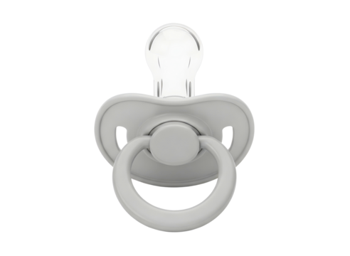 Blue and green baby pacifier isolated on transparent background