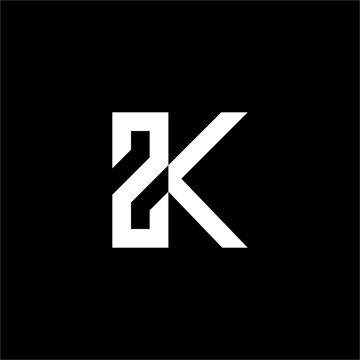 A sharp, professional '2K' or 'K2' monogram combining numeric and letter forms. The angular design signals precision, high standards, and future-forward technological goals. Great for engineering.