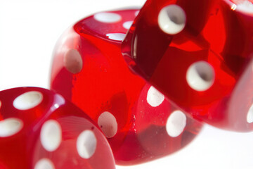 Abstract Arrangement of Red Dice Representing Chance and Probability