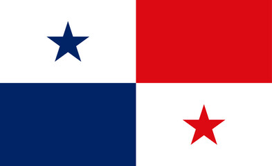 Panama flag design. Panama national flag Vector illustration. Panama official color flag design.