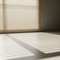 Soft Sunlight Filtering Through Window Blinds