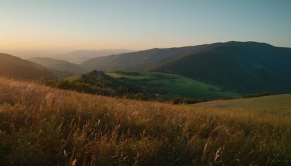 sunset in the mountains