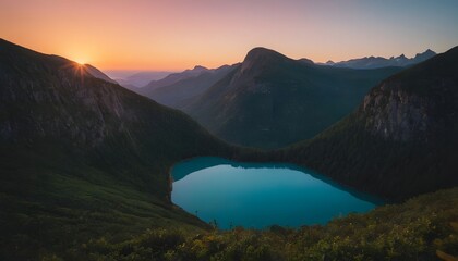 sunrise over the mountains
