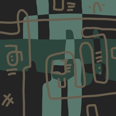 Minimal abstract image for printing. Picture for modern interiors. The picture is painted by hand on a tablet. © neurostructure