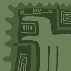 Minimal abstract image for printing. Picture for modern interiors. The picture is painted by hand on a tablet. © neurostructure