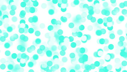 Turquoise and blue bokeh light garland with glowing bulbs and sparkling dots. Festive decorative