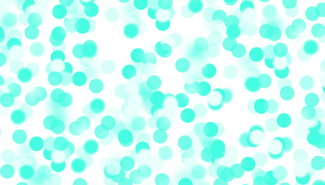 Turquoise and blue bokeh light garland with glowing bulbs and sparkling dots. Festive decorative