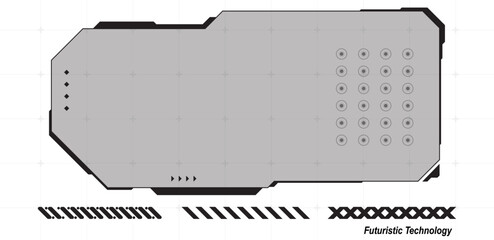 Futuristic HUD text box frames futuristic black element