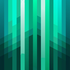 Abstract green teal gradient glass texture vertical stripes modern vector background