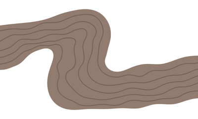 Brown soil layers. Sedimentary strata	