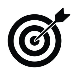 Target with Arrow Icon Vector for Goal and Business