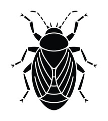 Bug Insect Silhouette Vector for Nature and Pest Control