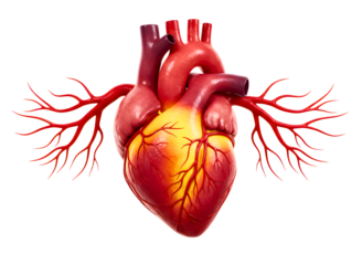 Elaborate curled dark brown mustache isolated on transparent background