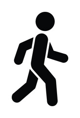 Walking Person Icon Vector for Fitness and Pedestrian
