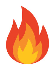 Fire Flame Vector Symbol for Heat and Energy