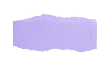 Torn lavender paper fragment with texture, perfect for creating personalized messages on a transparent background