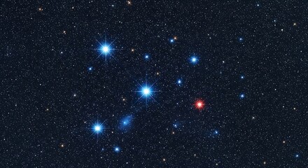 Stunning night sky with brilliant stars twinkling, creating a sense of wonder and cosmic beauty perfect for astronomy and science enthusiasts