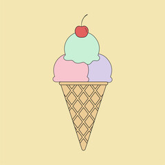ice cream vector illustration