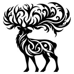 Fototapeta premium deer vector illustration of an abstract background