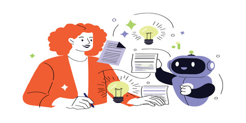 AI Assistant Helping With Creative Ideas and Project Work