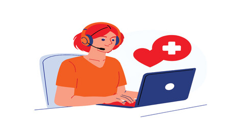 Healthcare Support Agent Communicating Remotely